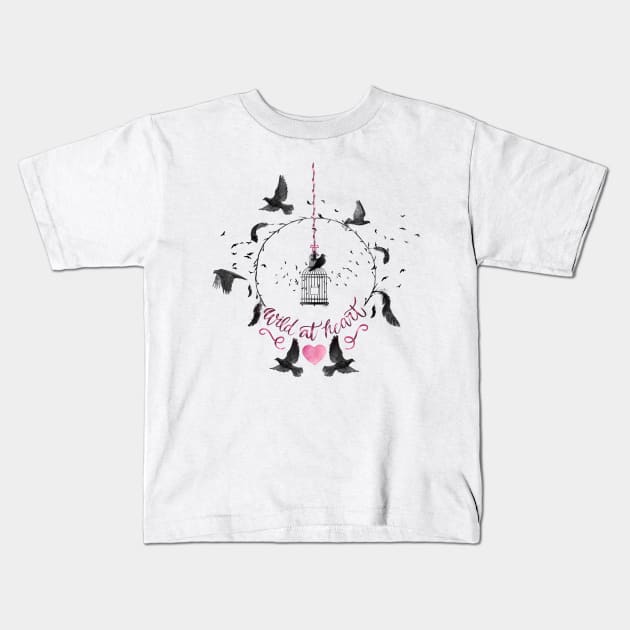 Wild At Heart Kids T-Shirt by LittleBunnySunshine